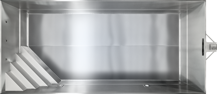 Rostfri stålpool INOXline Bräddavlopp